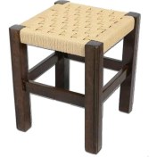 Resim Ahşap Kapısı Tabure 35 Cm 