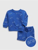 Resim GAP Erkek Bebek Mavi Logo Outfit Set 