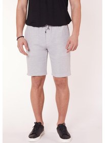 Resim Erkek Yandan Cepli Beli Bağcıklı Jogger Gri Şort Gri 