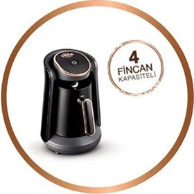 Resim Arzum Okka Arzum OK004 Okka Minio Türk Kahvesi Makinesi, 4 Fincan Kapasiteli, Taşma Önleyici, Bakır 