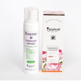Resim Rosense Gülbirlik Doğal Gül Suyu 250 ML + Rosense Temizleme Köpüğü 200 ML 
