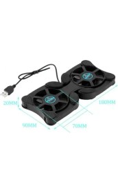 Resim Cloody Notebook Çift Fanlı Soğutucu Fan USB 