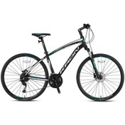 Resim Kron TX450 Hidrolik Disk 28 Jant Trekking Bisiklet Mat Siyah-Yeşil 46 cm 
