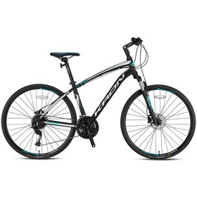 Resim Kron TX450 Hidrolik Disk 28 Jant Trekking Bisiklet Mat Siyah-Yeşil 46 cm 