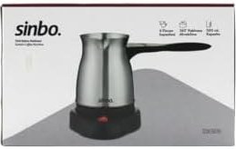 Resim ÇELİK ELEKTRİKLİ CEZVE TÜRK KAHVE MAKİNESİ - 6FİNCAN=500ML 360° KABLOSUZ KULLANIM KATLANIR KULP 600W SCM-9039 