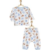 Resim Dear_Enika Andywawa Erkek Bebek Sincap Desenli Ekru 2Li Pijama Takım Ac22319 