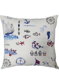 Resim Deniz Desenli Yastık Kılıfı 43X43 Cm 