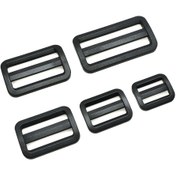 Resim 30 Paket Tri Glide Ayakkabı Tokaları, Ayarlanabilir Plastik Kumaş Kayışları, 3/4 İnç ile 2 İnç Arası, 20mm 25mm 32mm 38mm 50mm, Siyah Triglides Sırt Çantaları ve Çantalar için, Dayanıklı ve Kullanımı Kolay 