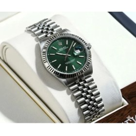Resim Detajust Rolex Şık Tasarım Zümrüt Yeşili Kadraan Erkek Kol Saati 