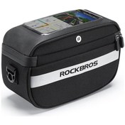 Resim Wineen Dokunmatik Ekran Ön Bisiklet Çantası Bisiklet Sepeti Su Geçirmez Bisiklet Gidonu Çantası Büyük Kapasiteli Bisiklet Ön Saklama Çantası Yol Bisikleti Mtb Dağ Bisikleti İçin Çok Renkli 