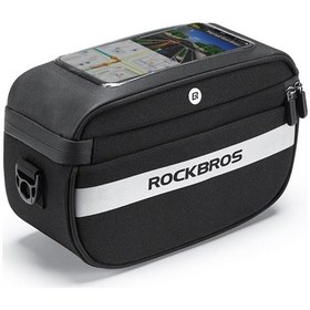 Resim Wineen Dokunmatik Ekran Ön Bisiklet Çantası Bisiklet Sepeti Su Geçirmez Bisiklet Gidonu Çantası Büyük Kapasiteli Bisiklet Ön Saklama Çantası Yol Bisikleti Mtb Dağ Bisikleti İçin Çok Renkli 