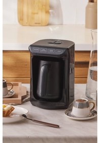 Resim Karaca Hatır Közde Türk Kahvesi ve Türk Kahve Makinesi Krem 5 Fincan Kapasiteli Bol Köpüklü 