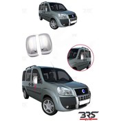 Resim Fiat Doblo Uyumlu 2000-2010 Ayna Kapağı 2 Parça Abs Krom Kaplama 