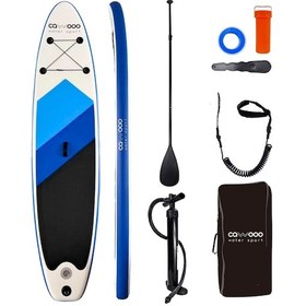 Resim Cawooo Sup Şişme Sörf Tahtası Stand Up Paddle Board 78 320 15 Cm Mavi 