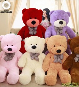 Resim Pababo Papyonlu 80 CM Beyaz Ayıcık 