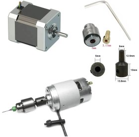 Resim Depolife Motor İçin Anahtarlı Mandrel 3 Çeneli 5mm Mil Çaplı Mandren Okul Proje Uygulama Matkap Uçlu 