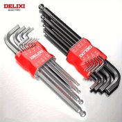 Resim DELIXI ELECTRIC Altıgen Anahtar Seti, Çok Fonksiyonlu Allen Anahtar Seti, Evrensel Torklu, Dayanıklı Metal Yapı, Motosiklet, Bisiklet, Otomotiv ve Ev Bakım Onarımı için - Metrik 