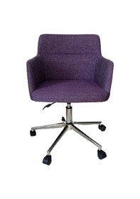 Resim Çalışma Sandalyesi Krom Yıldız Ayaklı Döküm Süngerli Mor Keten 
