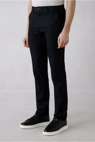 Resim Kiğılı Regular Fit Standart Kesim Desenli Yandan Cep Kanvas / Chino Pantolon 