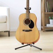 Resim Tamamen Katlanabilir Dikey Gitar Standı - Şık Cilalı Yüzey, X Şekilli Tabanlı A-Çerçeve Tasarımı ile Artırılmış Stabilite, Akustik & Elektrik Gitarların Yatak Odası Sergisi İçin İdeal, Gitar Aksesuarları 