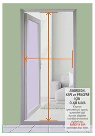 Resim Akordeon Pilise Yırtılmaz Ped Kedi Tüllü Kapı Sineklik Beyaz 90x210 İstenilen Ölçüde En 90'a Kadar Boy 210'a Kadar 