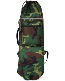 Resim Qingmipy Sulama Dayanıklı Skateboard Çantası - Dış Mekan Maceraları İçin Çift Omuzlu Ayarlanabilir Askılı, Reflektörlü Fermuar Ve Geniş Cep Tasarımı Haki 