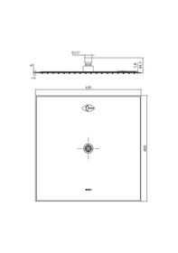 Resim Eca Banyo İnce Kare Tepe Duş Başlığı 40x40 102145046 Krom 