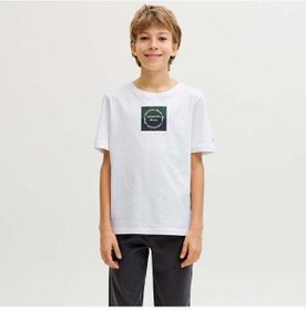 Resim Jack & Jones Jack&jones Catskills Square Brand Erkek Çocuk Beyaz Tişört 