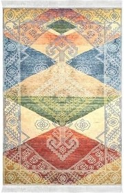 Resim Kaymaz Taban Djt Banyo Halı Star Pamuk Saçaklı İskandinav S5047 S5047P1-9, Çok Renkli, 50 x 80 