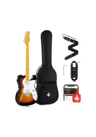Resim Donner Djc-1000s Tl Thinline F Hole Elektro Gitar Paketi Sunburst 