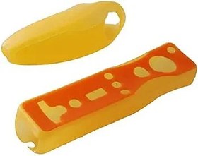 Resim OSTENT Nintendo Wii Remote Nunchuk Kumanda için Yumuşak Silikon Kapak Kılıf Deri Kılıf Turuncu Renk 