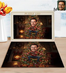 Resim Bk Gift Kişiye Özel Erkek Yılbaşı Karikatür Tasarımlı 1000 Parça Profesyonel Puzzle-2, 1000 Puzzle, Yeni Yıl Hediyesi, Yılbaşı Hediyesi Kobitmeyencom3 