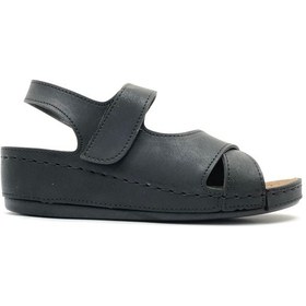 Resim Aryan 09-984 D.r Tavsiyeli Ortapedik Kadın Sandalet Siyah 