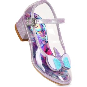 Resim Kiko Kids Rosella Unicorn Kız Çocuk Topuklu Abiye Şeffaf Ayakkabı 
