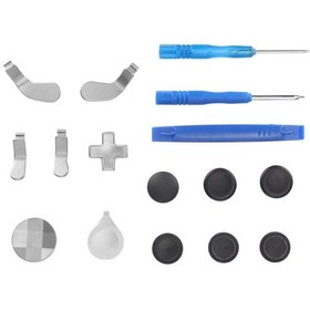 Resim Tenfowee Xbox One Elite Series 2 Kontrolcü Aksesuar Seti: 6 Metal Joystick, 4 Paddle, 2 D-pad Ve Araçlar - Dayanıklı Metal, Anti-kayma, Kolay Değişim Gümüş 