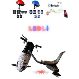 Resim Citymate Drift Car Elektrikli Kaykay Bluetooth Dirift Kar Hoverboard Scooter + Koruma Ekipmanı D30 