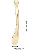 Resim Maiyame Gümüş Renkli Çinko Alyüminyum Göz Masaj Çubuğu - Krem Konulabilir Spoon Uçlu, Mikrosirkülasyonu Artırır, Yuvarlak Uçlu Göz Masajı 10x97mm 