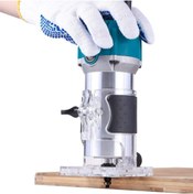 Resim stilmax 3000w 6 Kademe Devir Ayarlı Formika Traşlama El Tipi Freze Makinası Pens 6mm + Yedek Kömür 