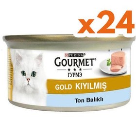 Resim Gourmet Gold Kıyılmış Ton Balıklı Kedi Konservesi 85 Gr - (24 Adet) 
