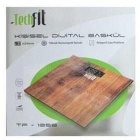 Resim HALL BREATHE Desenli Dijital Cam Baskül Terazi Beyaz Tf-1058 