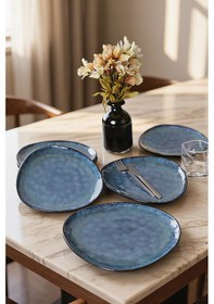Resim Keramika Professional Trior Servis Tabağı 28 Cm 6 Adet 23783 Mavi 