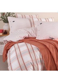 Resim Blue Marine Çift Kişilik Nevresimli Pike Takımı Nautical Kiremit Kiremit 