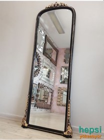 Resim Matmazel Model Varaklı Boy Aynası Siyah Altın Siyah 
