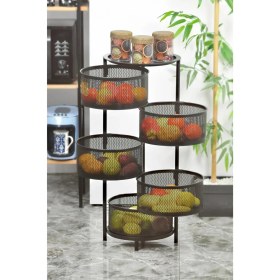 Resim Toptanfoni 5 Katlı Metal Örgü Model Sebzelik Açılır Kapanır. Üzeri Sehpalı Siyah 