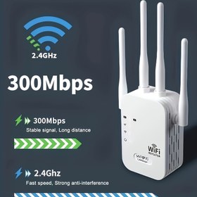 Resim Wi-Fi Sinyal Yükseltici, Ev Ağ Yükseltici, Evin Tüm Alanını Sabitlemek İçin, 2.4Ghz Desteği, WIFI6 Sistemi Desteği, Tak ve Çalıştır, 4 Anten Sistemi, Wifi Genişletmesi Kolay, Ofisler ve Kafeler İçin Uygun 