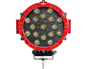 Resim 17 LED Yuvarlak Kırmızı 10V-30V Off Road 51W 18CM Projektör Çalışma Lambası 