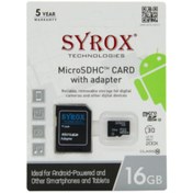 Resim Syrox 16 GB MicroSDHC Class 10 UHS-I Hafıza Kartı + Adaptör Syrox