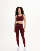 Resim Qlu Infinity Collection Women's Seamless Striped Leggings 