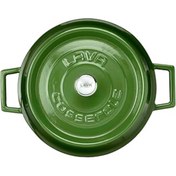 Resim NETWORK ART Lava Trendy Çok Amaçlı Döküm Demir Sığ Tencere Çap 24 Cm Yeşil 