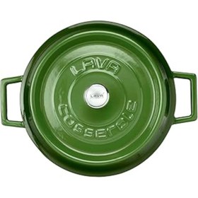 Resim NETWORK ART Lava Trendy Çok Amaçlı Döküm Demir Sığ Tencere Çap 24 Cm Yeşil 